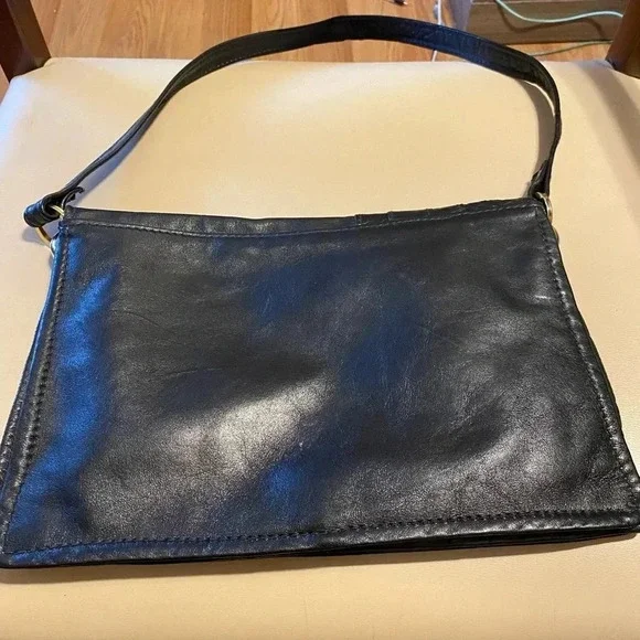 Vintage Genuine Leather Shoulder Bag Women - Great Condition - Very Elegant - Picture 3 of 16